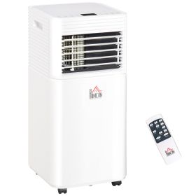 8000 BTU Mobile Air Conditioner for Cooling and Dehumidifying, Remote Control, 24H Timer, LED Display, White