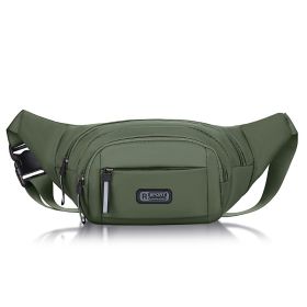 Men's Multifunctional Waist Bag Wear-resistant Waterproof Crossbody Bags (Option: green)