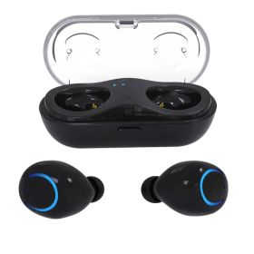 Wireless TWS Stereo Earbuds Earphones Headphone Headset (Option: black)