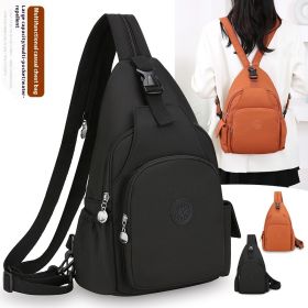 Fashion Backpack Women's Casual Waterproof Multifunctional Chest Bag (Option: black)