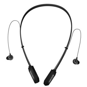 Wireless Neckband Headphones V4.2 Sweat-proof Sport Headsets Earbuds In-Ear Magnetic Neckbands Stereo Earphone (Option: black)